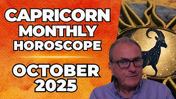Capricorn October 2025 Horoscope♑Monthly Astrology Forecast | Patrick Arundell