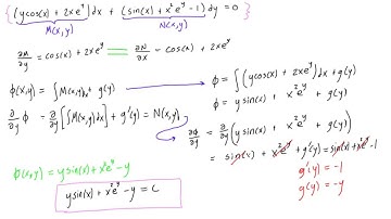 Exact differential equation example #1