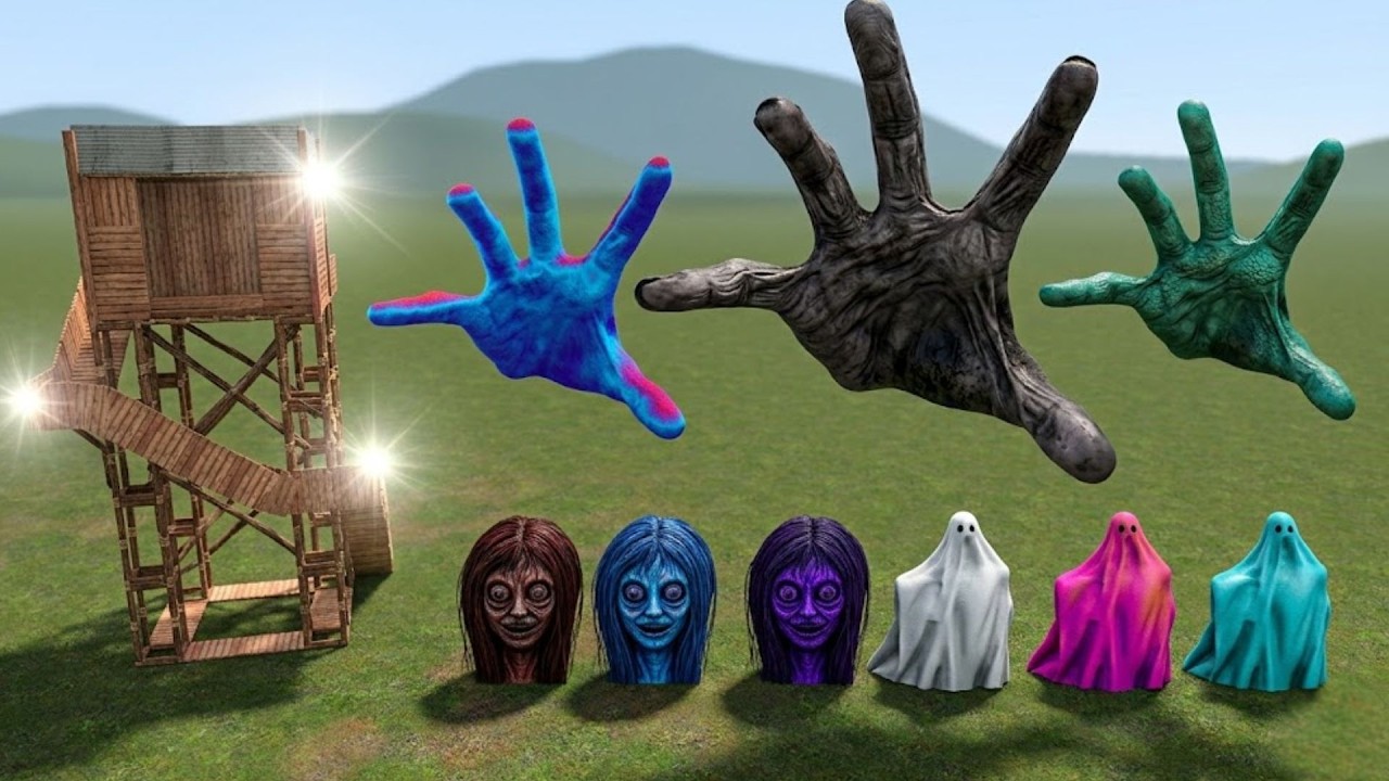 Cursed Giant Hands vs Horror Nextbots… Who Wins? 😱🔥