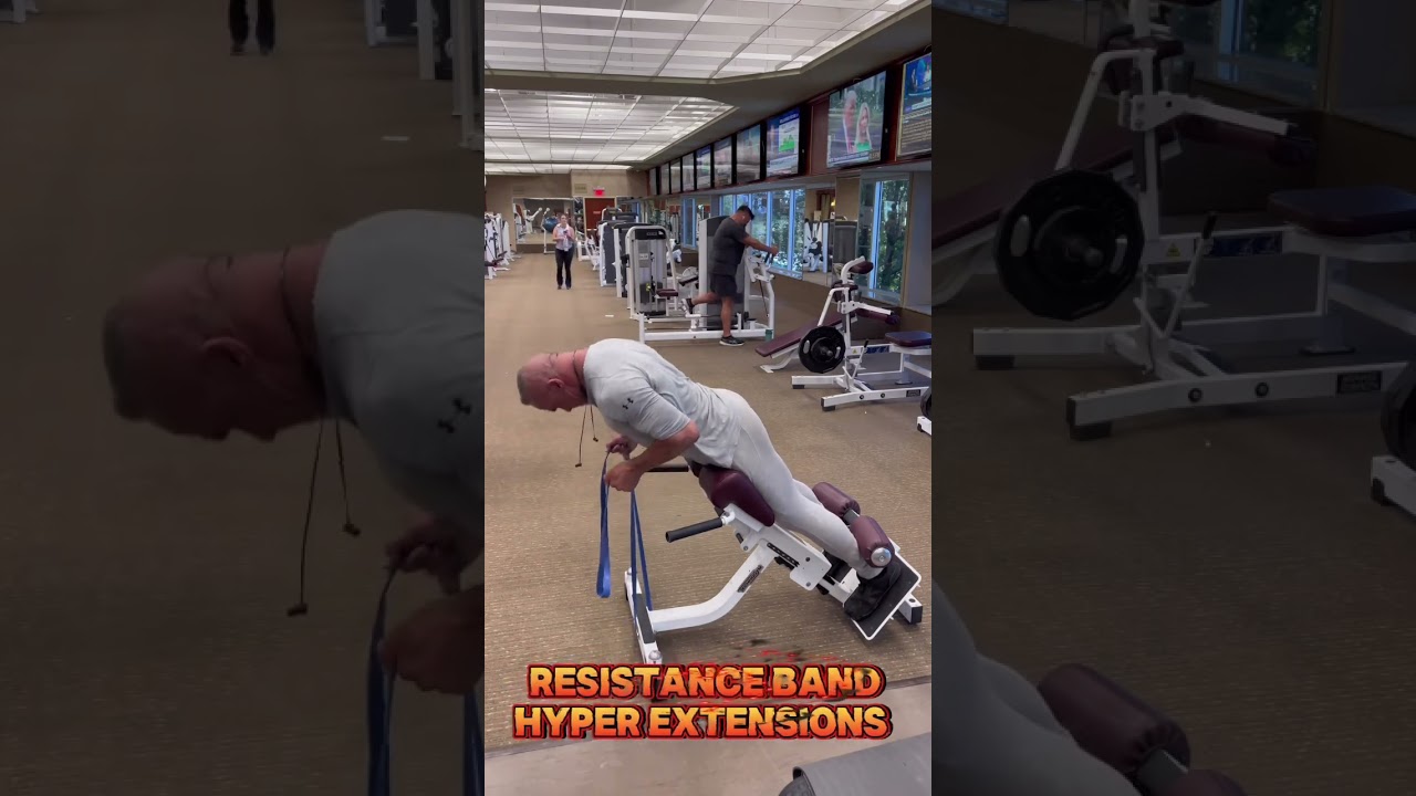 HAMSTRINGS RESISTANCE BAND HYPER EXTENSIONS #workout #muscle #motivation #exercise #