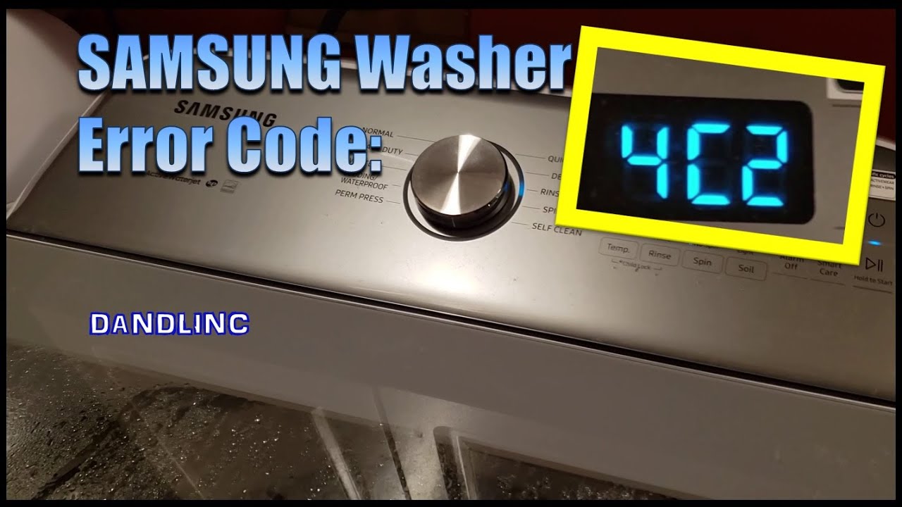 Allerlei soorten Halloween Bakken Samsung Washing Machine 4E or 4C Error Code - YouTube