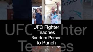 How to Do 1-2-3 Punch Combo taught by UFC Fighter
Ron White, 2x USA Memory Champion and UFC veteran James Vick found this stranger walking the streets of Fort Worth and James taught him the proper way to through some combo punches.
The 1 is the jab, the 2 is the power punch and the 3 is a hook with the jab hand.
James Vick is a former top 10 UFC fighter and teaches MMA, Jiu Jitsu and Boxing skills at Peak Performance in Keller Texas. How to Do 1-2-3 Punch Combo taught by UFC Fighter
