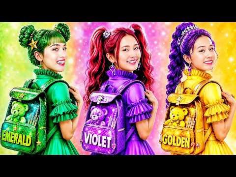Emerald Zoey Vs Violet Mira Vs Golden Rumi At School!