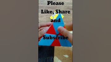 How To Make Checkerboard Pattern In Pyraminx Cube #Shorts🤗
