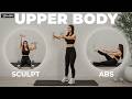 20 Min Sculpted Arms &amp; Abs | Dumbbell Workout
