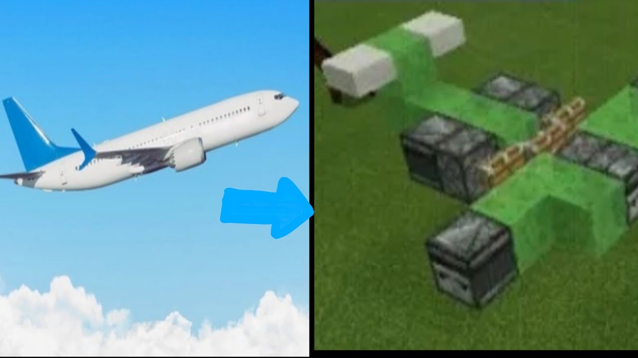 como hacer un avión en Minecraft - YouTube