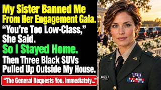 My Sister Banned Me From Her Engagement Gala for Being Low-Class — Then a 4-Star General Arrived