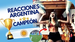 Fans Reactions football Argentina world champion, moment of Montiel's goal