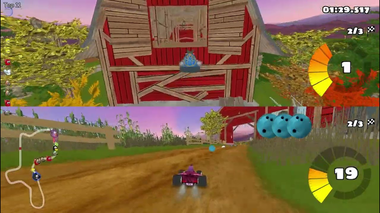 SuperTuxKart - 2 Player - Kornfeldkreuzung