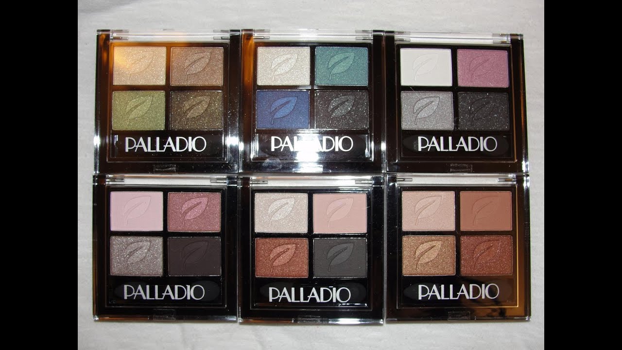NEW Palladio Herbal Eyeshadow Quads Swatches & Review YouTube