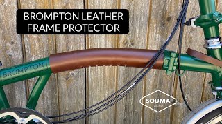 Brompton leather frame protector from Souma Leather