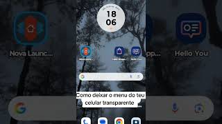 Como deixar o Menu do celular transparente e com rolagem horizontal e infinita. #tutorial