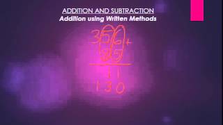 Addition and Subtraction: Written Addition Algorithms