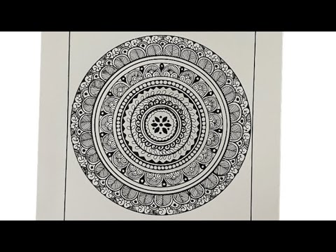 How to draw Mandala Art for beginners/step-by-step mandala art tutorial