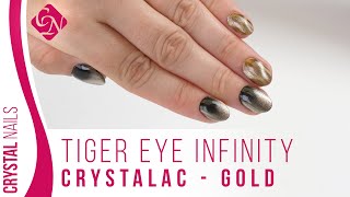 Új arany Tiger Eye Infinity CrystaLac - YouTube