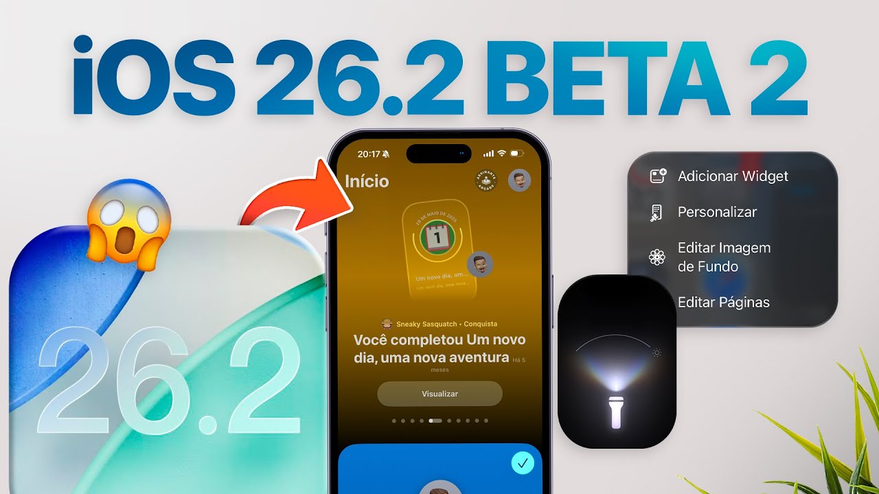 Saiu! 🔥 iOS 26.2 Beta 2: Mais AJUSTES no Liquid Glass VINDO - YouTube