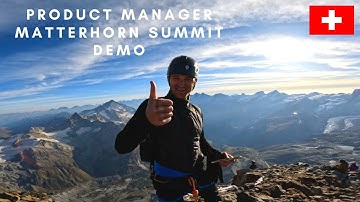 Product Manager demos new feature on Summit of Matterhorn 🇨🇭