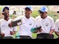Buyela ekhaya  disktjie handing over soccer boots to gwijoavenue  sponsorship 