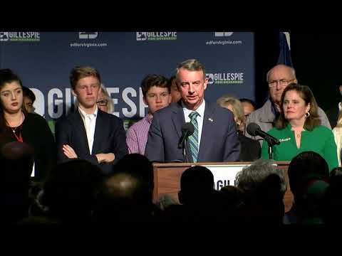 Republican Ed Gillespie speaks after loss in VA governor race
