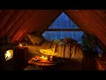 Sleep Instantly in 3 Minutes - (BED in the Attic) Blizzard and Fireplace Sounds for Sleeping
