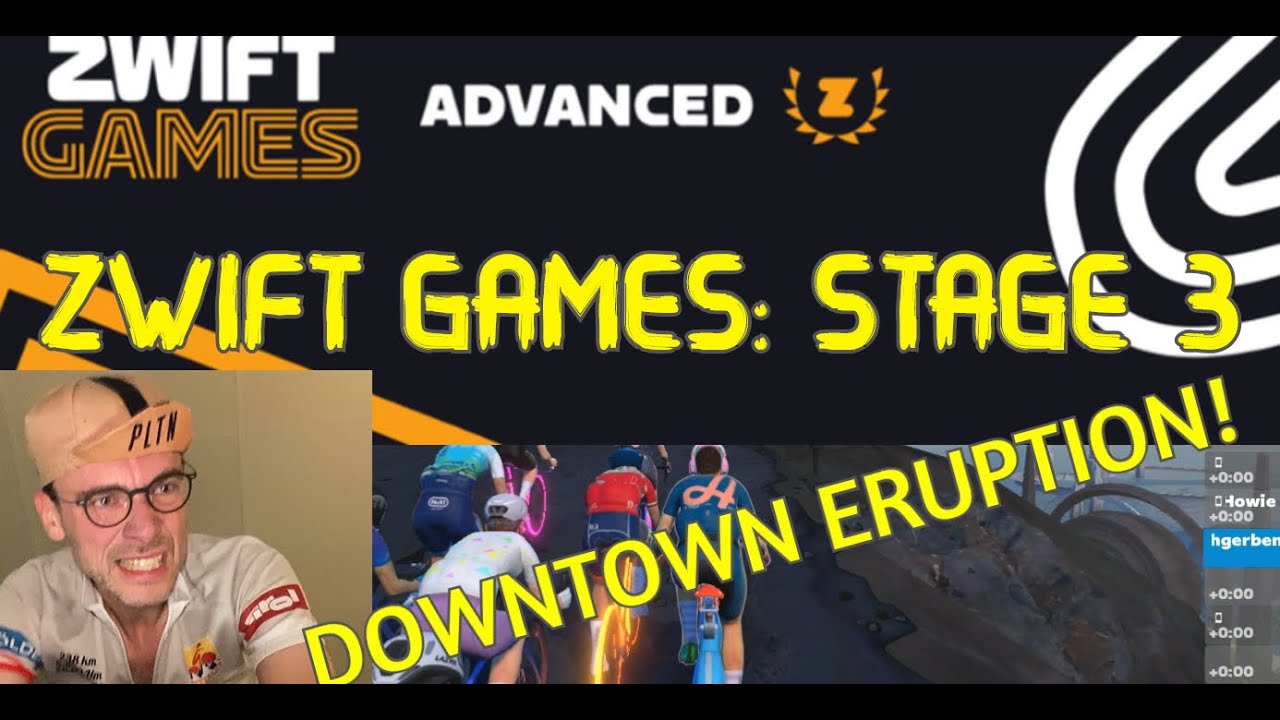 ZWIFT Games ADVANCED! Downtown Eruption A+