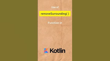 removeSurrounding( ) function in kotlin #android #kotlin #shorts