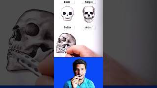 draw a realistic skull challenge #shorts #ytshorts