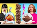 Челлендж. Шоколадная еда vs. Настоящая еда с Уэнсдей Аддамс | Смешные моменты Multi DO Challenge