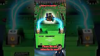 how works battery and capacitor #battry #capacitor #project #facts #explore #voltage #charge #