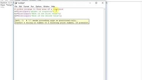 Python program to find the area of trapezoid