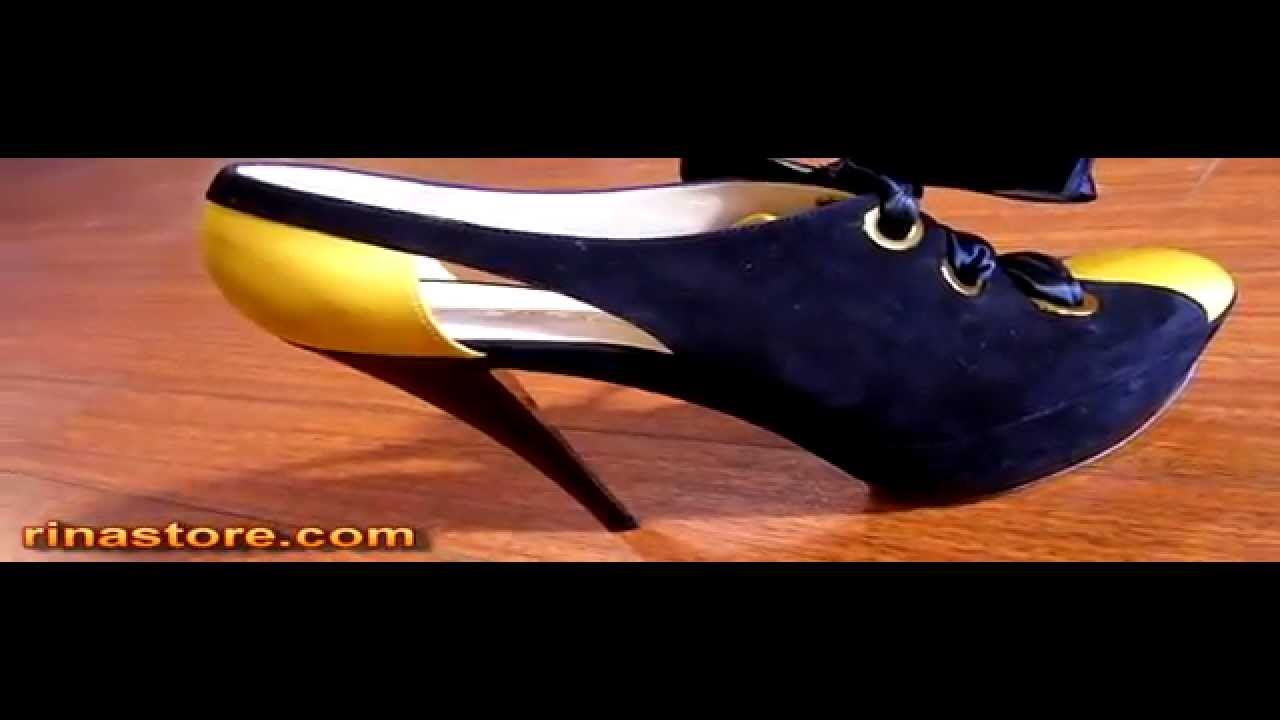 Casadei Yellow and Black Suede Boots Authentic Italian Shoes