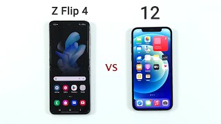 Samsung Z Flip 4 vs iPhone 12 | SPEED TEST