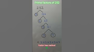 prime factors of 252 by factor tree method 🌲#trending #viral #shorts #maths #ytshorts #explore #most