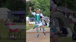 Highland Fling Scottish dance junior competitor during 2023 Drumtochty Highland Games #shorts