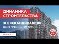 Динамика строительства домов 14 и 15 в жилом районе «Скандинавия»