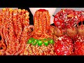 ASMR SPICY ENOKI MUSHROOMS, CHEESE BALLS, OCTOPUS, FRIED CHICKEN 양념치킨, 마라 팽이버섯, 치즈볼 먹방 EATING SOUNDS