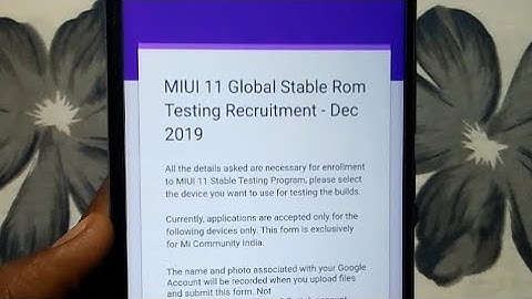 MIUI 11 Stable Beta Tester || MIUI 11 Beta Tester || Apply for MIUI 11 Stable Beta Tester || Dot SM