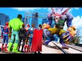 GTA 5 - The Avengers SAW Werewolf - Superheroes VS Mythical Creatures