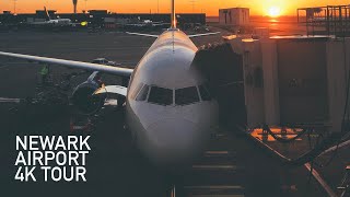 4K Airport Tour : Newark Liberty International Airport Terminal B : New Jersey, USA : New York City