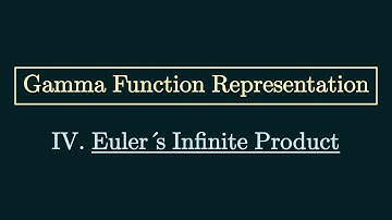 Gamma Function Representation IV. Euler
