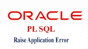 RAISE_APPLICATION_ERROR IN PL SQL