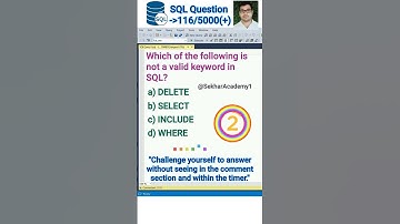 SQL Question 116 || #shorts #ytshorts #youtubeshorts #sql #interview #reels #mysql@SekharAcademy1