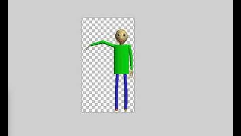 This is what Baldi looks like inside of paint.net