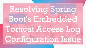 Resolving Spring Boot