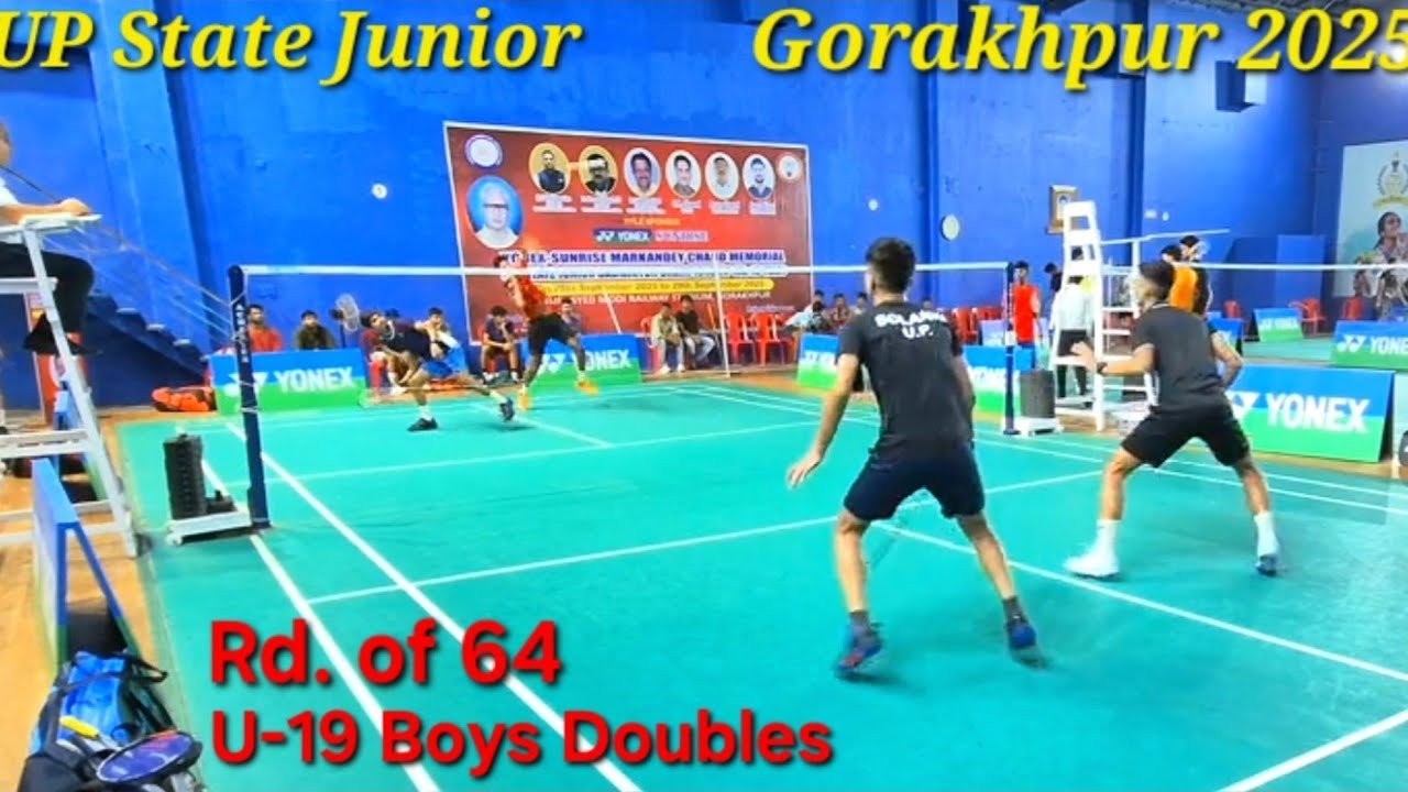 Sarthak/Shubham Vs Suraj/UdayPratap, U19 BD Rd. of 64, UP State Championshp Gorakhpur Sept 2025
