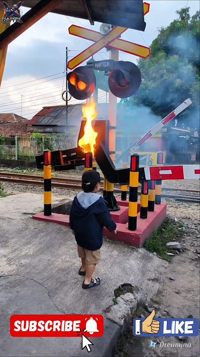 Palang Pintu Kereta Api Rusak terus terbakar!!! #keretaapi #palangpintukeretaapi #gta #gta5