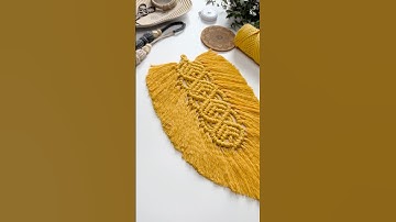 Macrame Leaf. More tutorials on my channel! 🎥✨ #macrame #macrameleaf  #easydiy #handmade #shorts