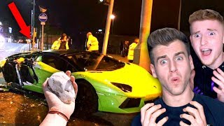 Guy Throws Rock At Expensive Lamborghini (He Was Jealous)