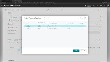 Business Central short: Using Get Receipt Lines on the Transfer Order to select items just arrived