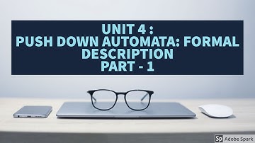 (65) UNIT 4: PUSH DOWN AUTOMATA PART 1